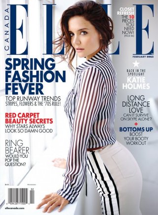 Katie Holmes（凯蒂·赫尔姆斯）出镜演绎《Elle》杂志2024年2月刊