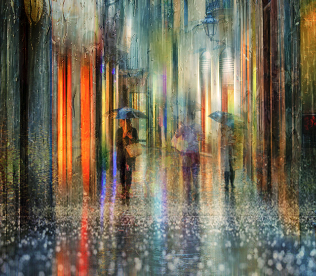 Eduard Gordeev创意摄影：宛若油画的雨中城市