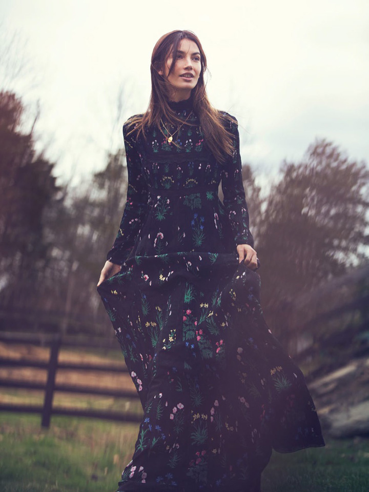 《Vogue》欧美时装杂志摄影 超模Lily Aldridge 清新唯美时尚大片