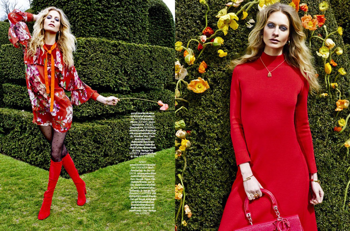 超模Poppy Delevingne 演绎《L’Officiel》杂志波西米亚风花样时尚