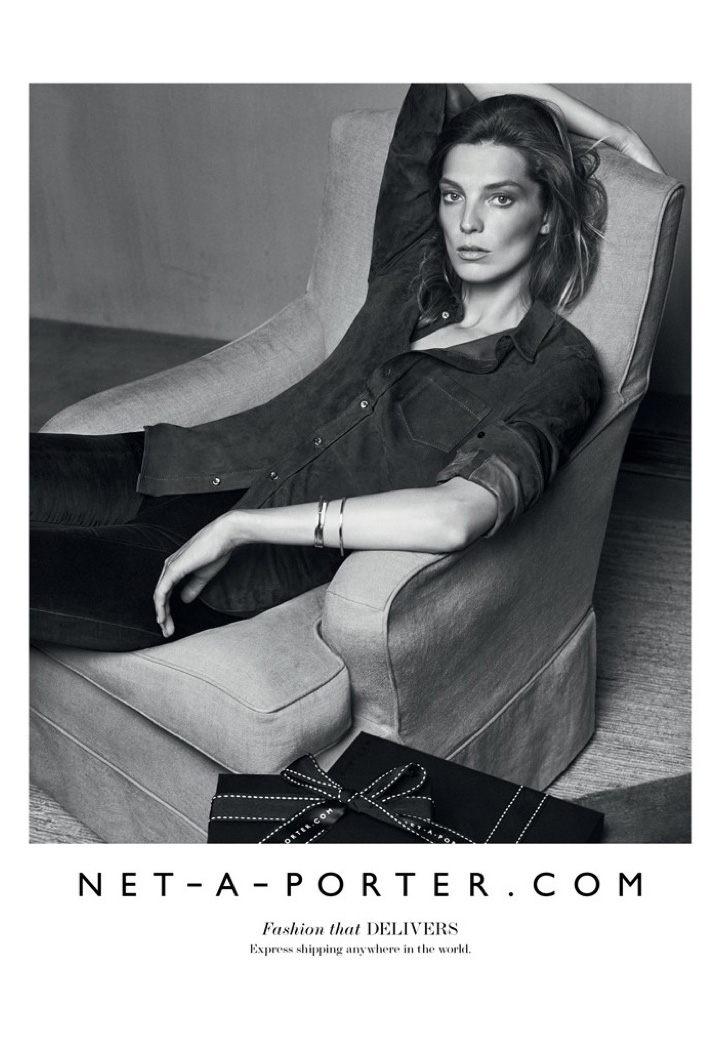 超模 Daria Werbowy（达莉亚·沃波依）代言Net-a-Porter 2024秋冬大片