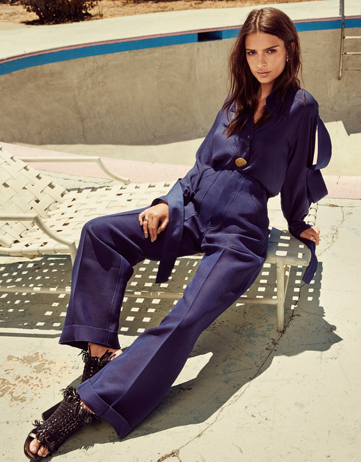 超模Emily Ratajkowski演绎《Grazia》时尚杂志法国版