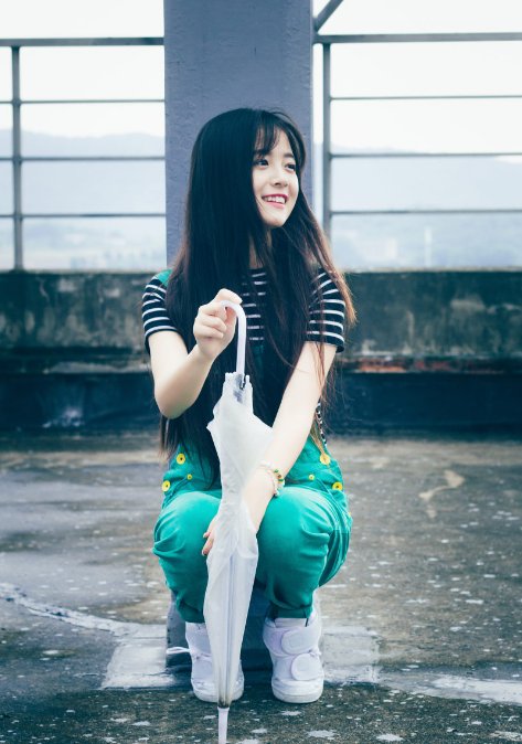 背带裤萌妹子唯美摄影