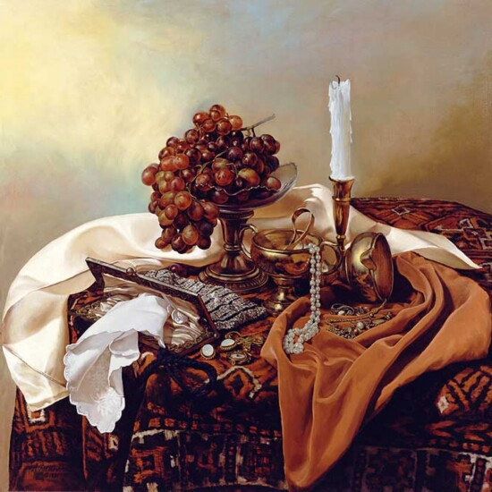 俄罗斯阿列克谢·安东诺夫（Alexei Antonov）静物油画