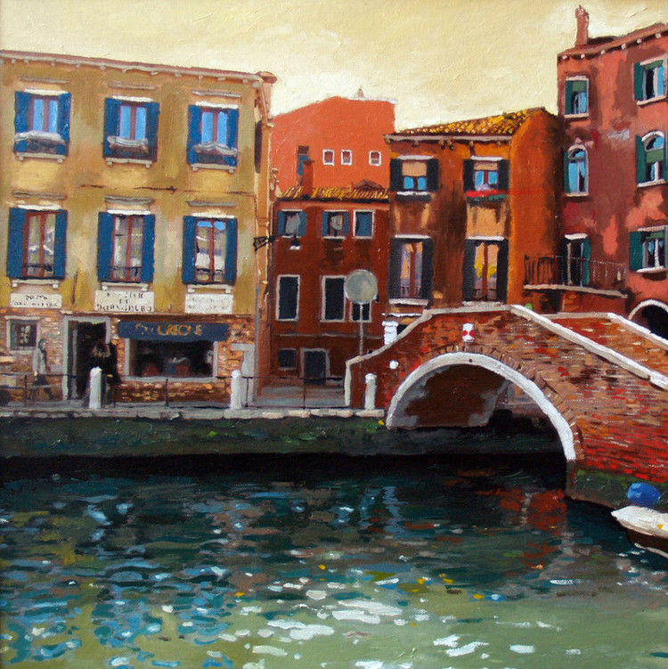 波兰Dariusz Zejmo风景油画:水上之城