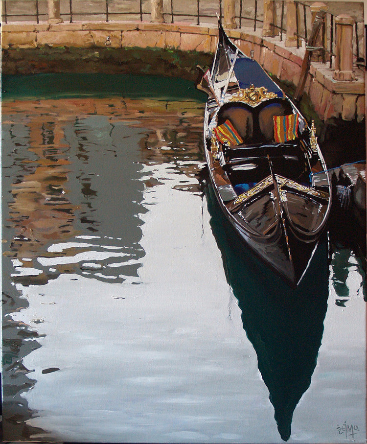 波兰Dariusz Zejmo风景油画:水上之城