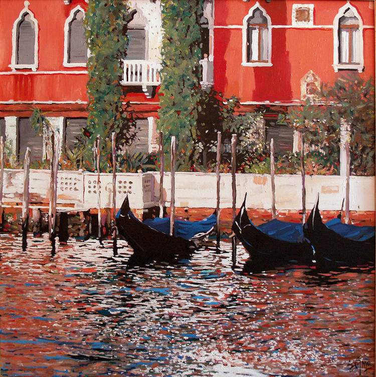 波兰Dariusz Zejmo风景油画:水上之城