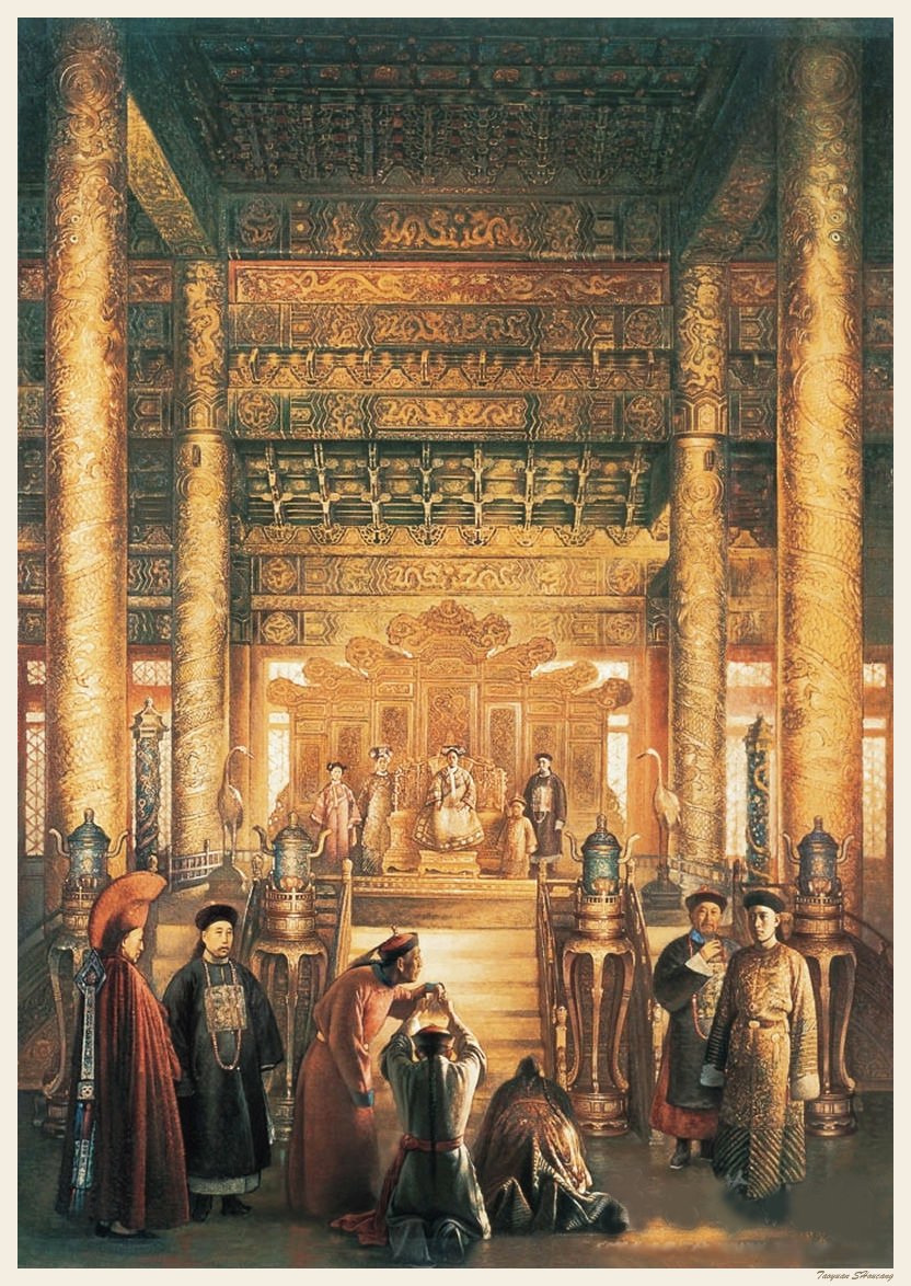 姜国芳油画作品欣赏《清宫紫禁城》