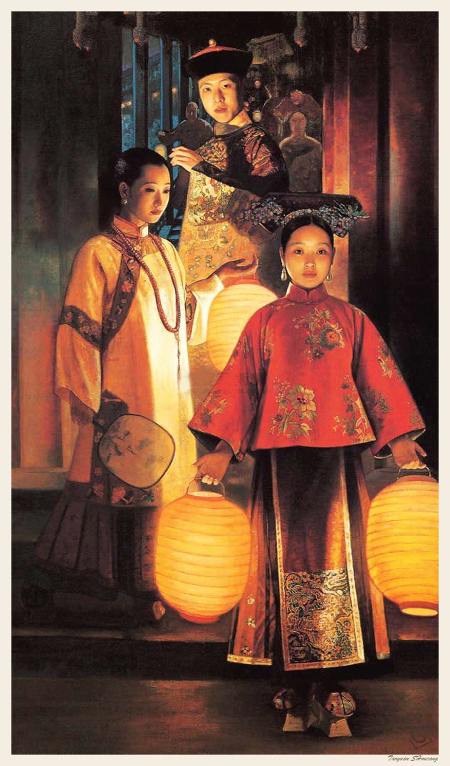 姜国芳油画作品欣赏《清宫紫禁城》