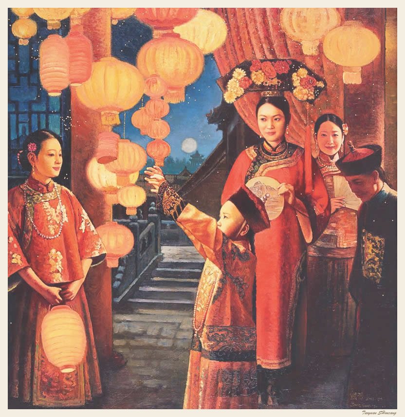 姜国芳油画作品欣赏《清宫紫禁城》