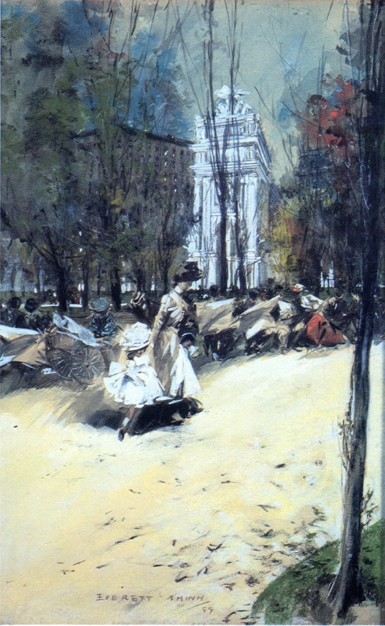 美国画家Everett Shinn油画作品欣赏