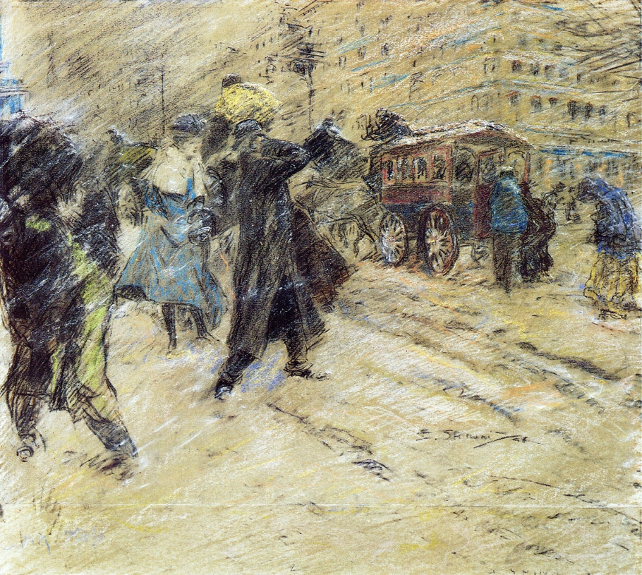 美国画家Everett Shinn油画作品欣赏