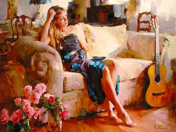 俄罗斯夫妻画家Michael And Inessa Garmash油画人物作品