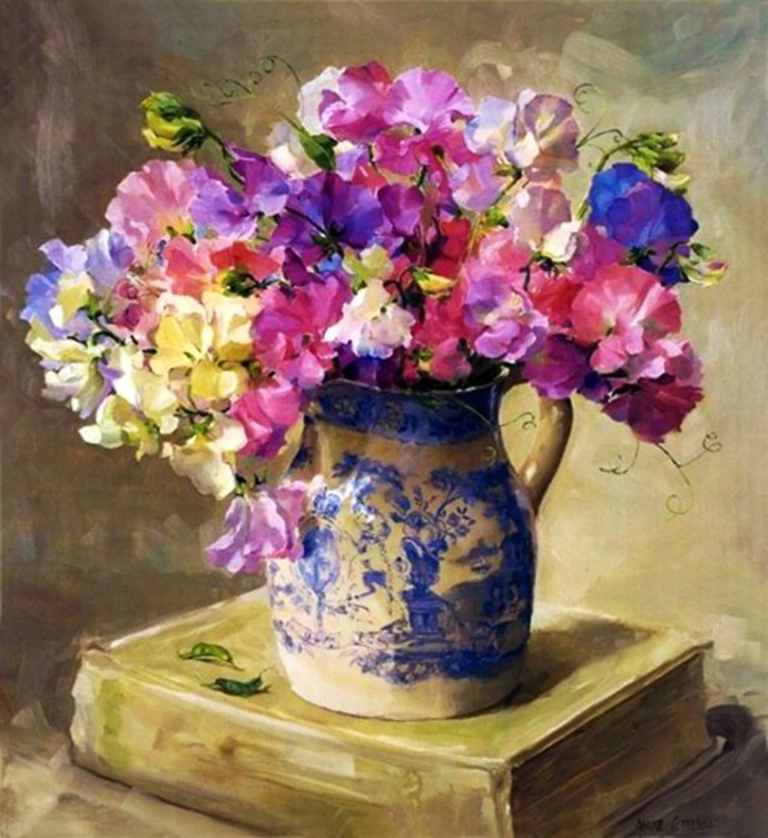 英国画家Anne Cotterill油画花卉