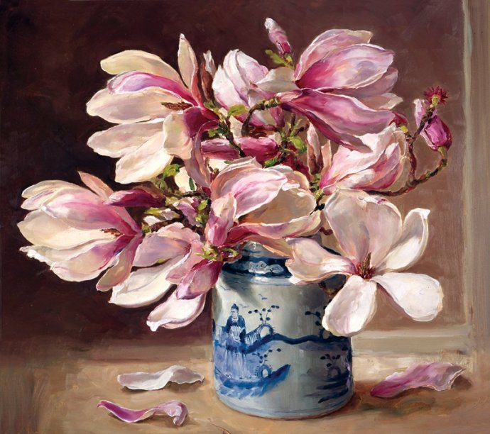 英国画家Anne Cotterill油画花卉