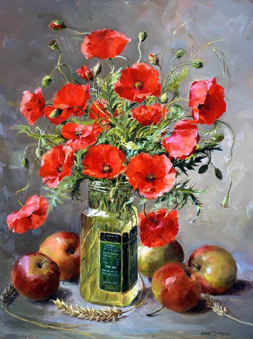 英国画家Anne Cotterill油画花卉