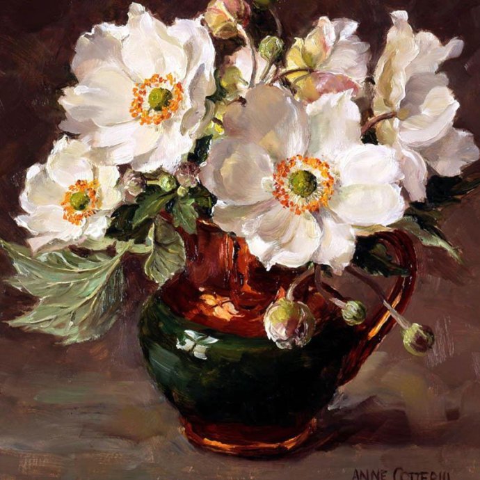 英国画家Anne Cotterill油画花卉