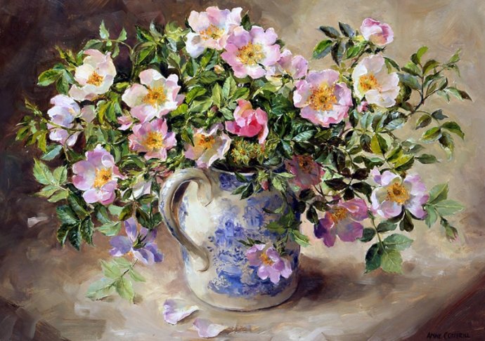 英国画家Anne Cotterill油画花卉