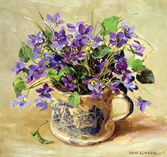 英国画家Anne Cotterill油画花卉