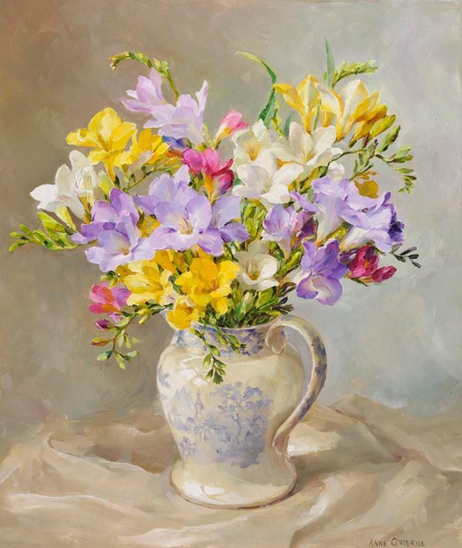 英国画家Anne Cotterill油画花卉