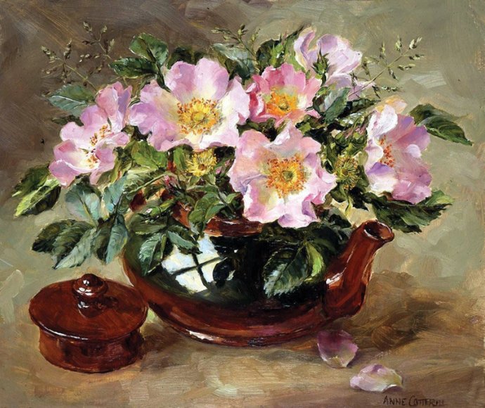 英国画家Anne Cotterill油画花卉