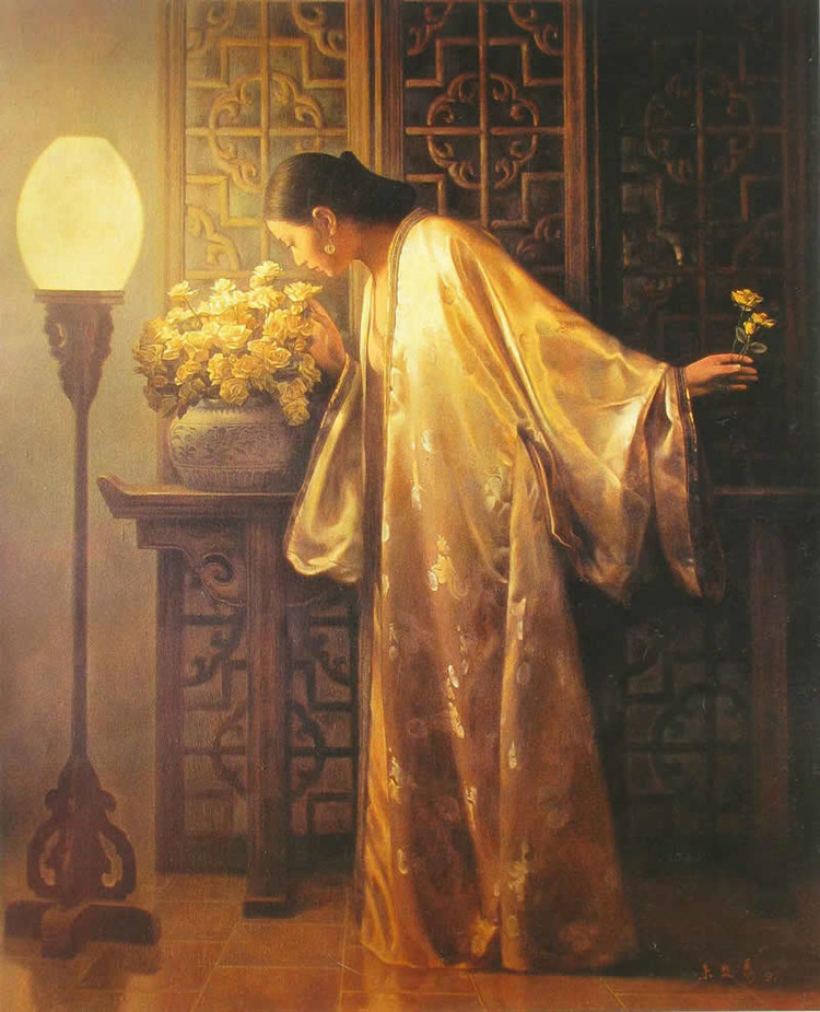 女性油画:著名画家笔下的伊人和灯火