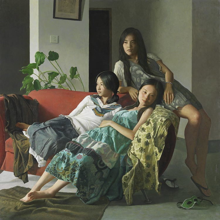 张飞人物油画作品欣赏