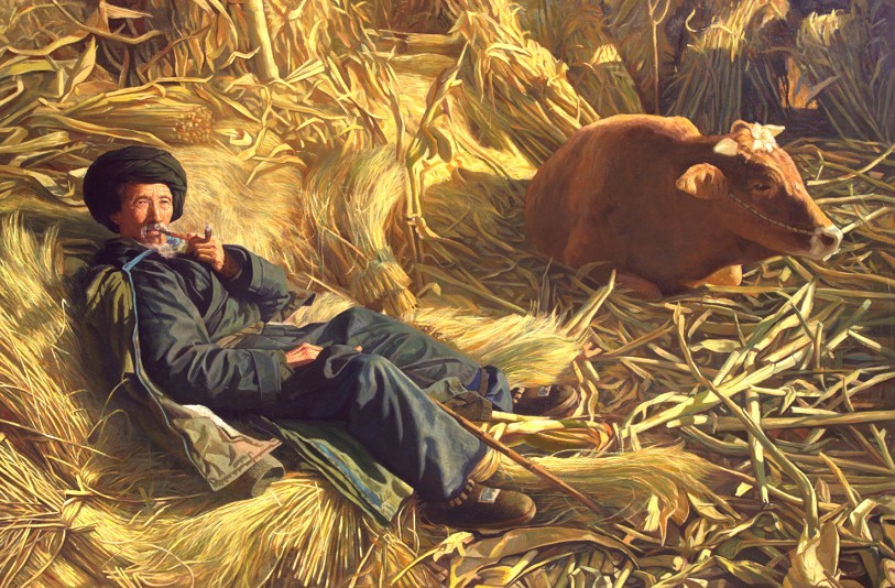 张飞人物油画作品欣赏