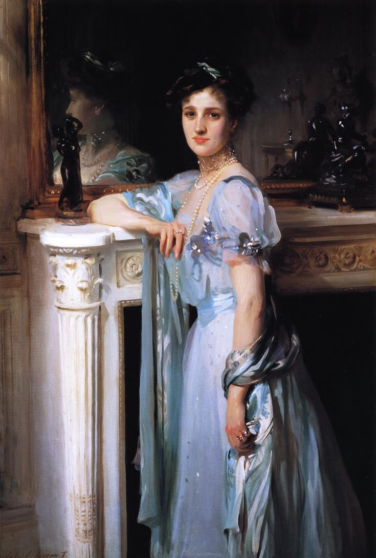 美国约翰·辛格尓·萨金特（John Singer Sargent）人物肖像油画二