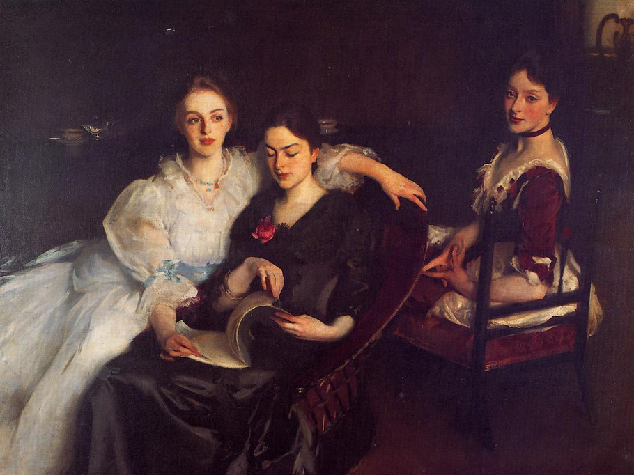 美国约翰·辛格尓·萨金特（John Singer Sargent）人物肖像油画二