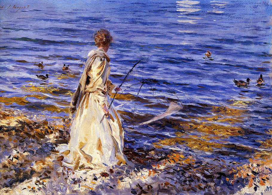 美国约翰·辛格尓·萨金特（John Singer Sargent）人物肖像油画一