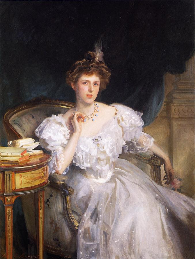 美国约翰·辛格尓·萨金特（John Singer Sargent）人物肖像油画一
