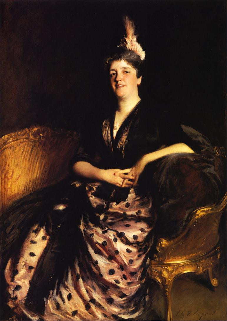美国约翰·辛格尓·萨金特（John Singer Sargent）人物肖像油画一