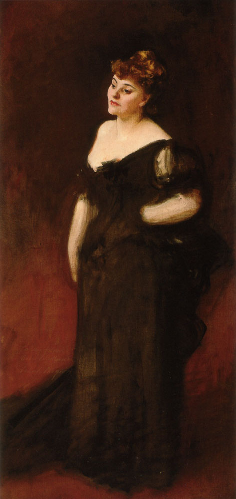 美国约翰·辛格尓·萨金特（John Singer Sargent）人物肖像油画一