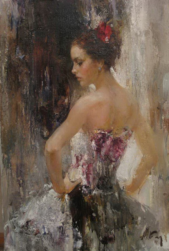 俄罗斯尼古拉·布洛欣（Nikolai Blokhin）油画人物