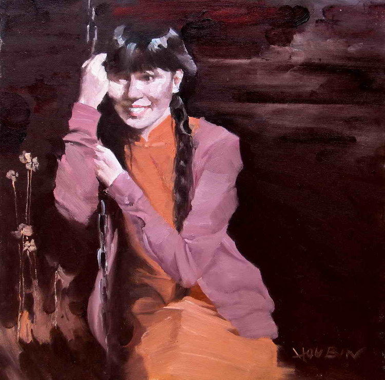 侯滨人物油画作品欣赏