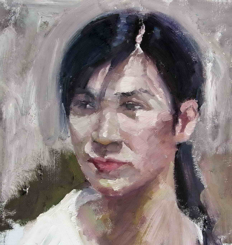 侯滨人物油画作品欣赏