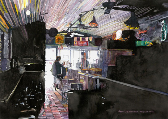 美国John Salminen水彩画