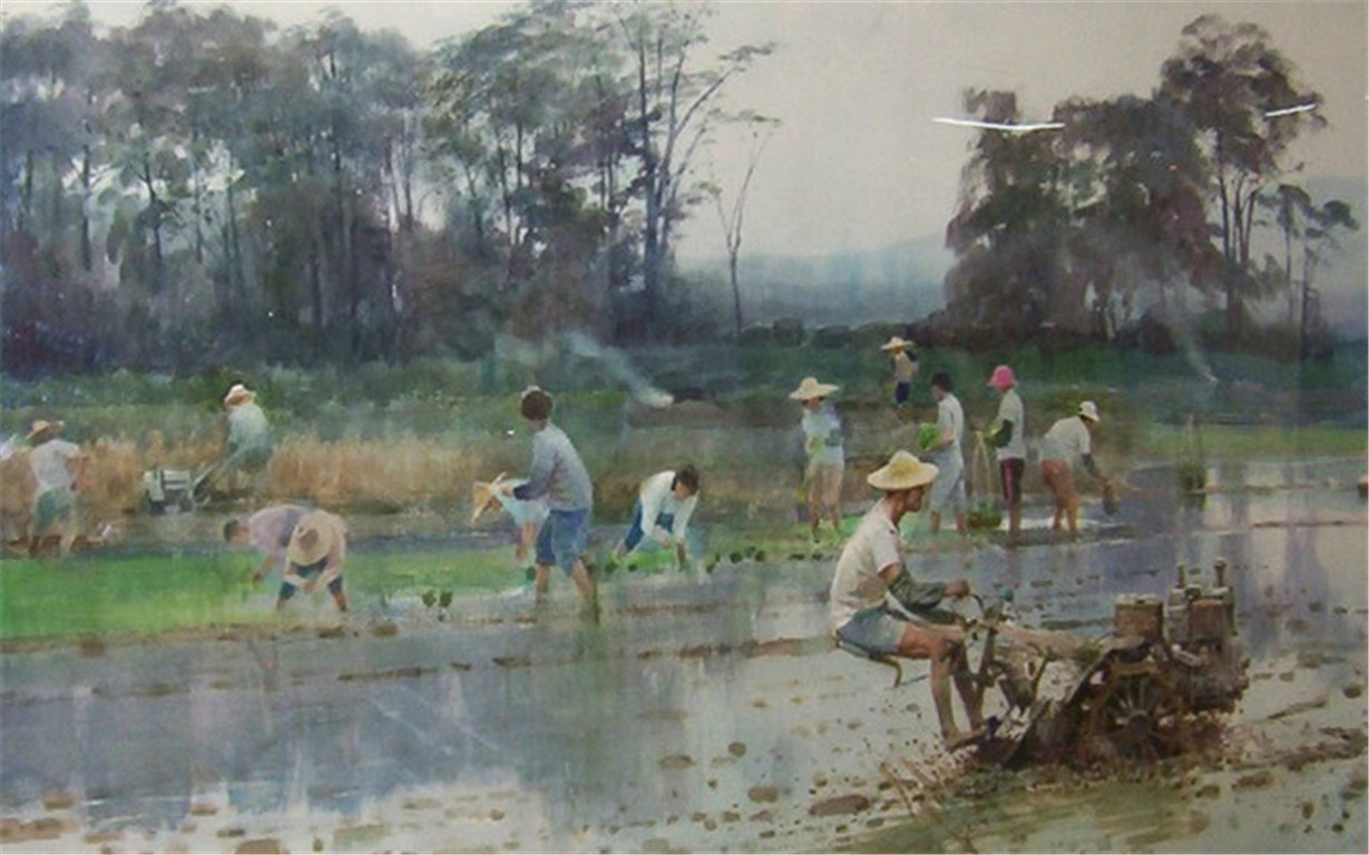 黄中羊油画作品欣赏