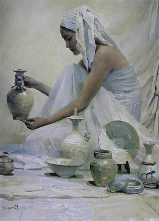 黄中羊油画作品欣赏