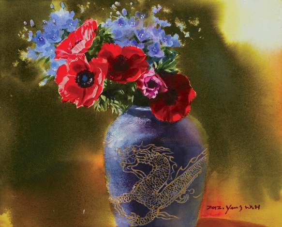 韩国Yang Won Hui水彩花卉
