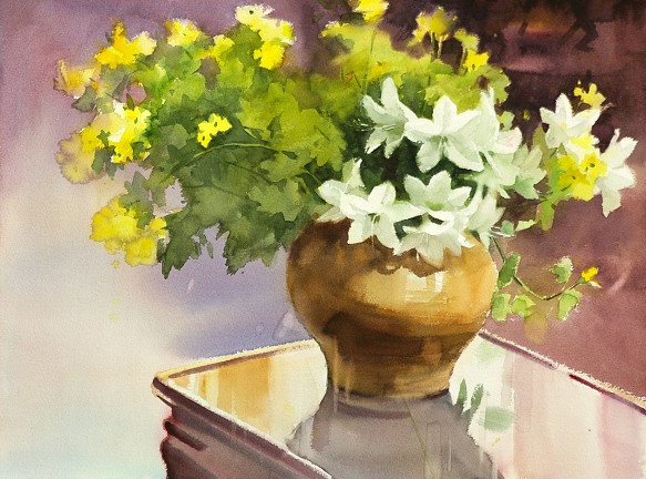 韩国Yang Won Hui水彩花卉