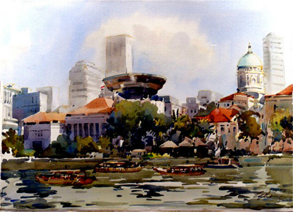 王金成水彩画