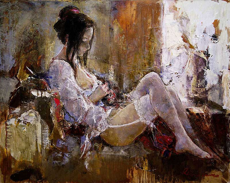 乌克兰谢尔盖·瑞斯里什柯（Сергей Резниченко）女性人物油画作品欣赏