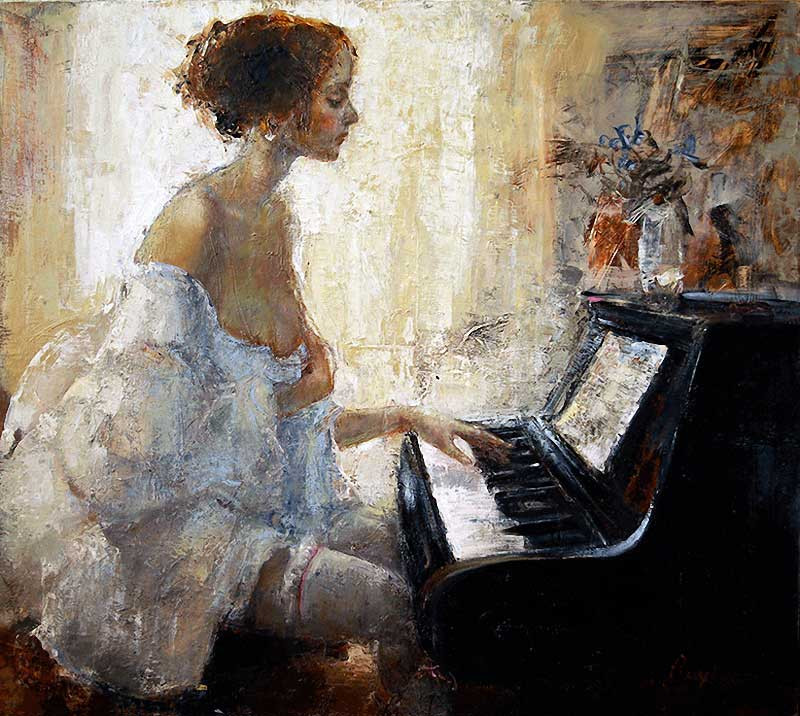 乌克兰谢尔盖·瑞斯里什柯（Сергей Резниченко）女性人物油画作品欣赏