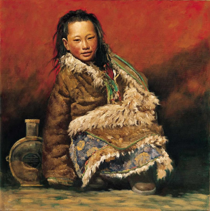 耿万义藏族人物油画