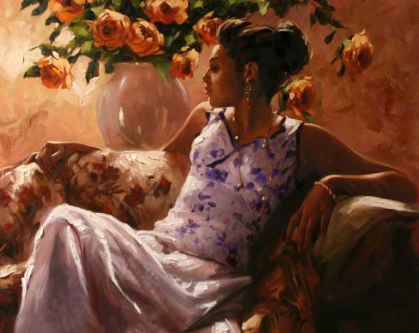 美国李察·约翰逊（Richard S Johnson）女性人物绘画