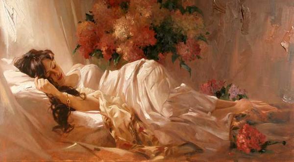 美国李察·约翰逊（Richard S Johnson）女性人物绘画