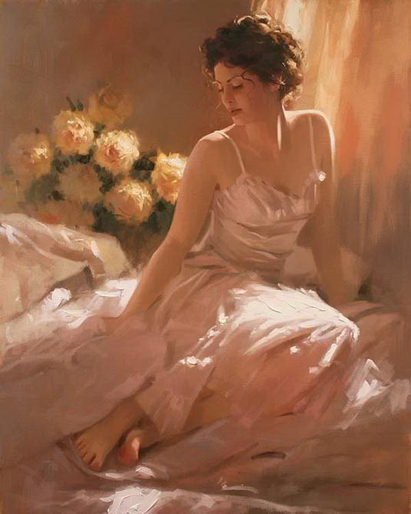 美国李察·约翰逊（Richard S Johnson）女性人物绘画