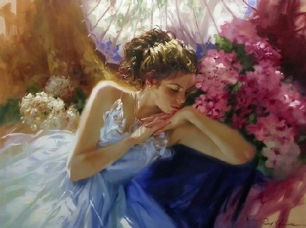 美国李察·约翰逊（Richard S Johnson）女性人物绘画